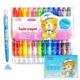 Twist Crayons for Kids - 12 Pcs Crayon Set for Kids, Coloring Kit for Kids, Crayon for Drawing and Painting for Kids, Art and Craft Kit